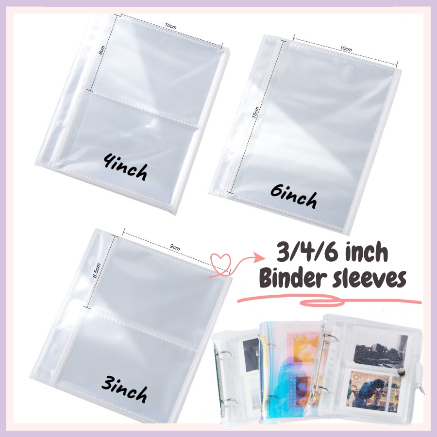 Set 25 Túi Đựng Thẻ Trong Suốt Hai Mặt 3 Inch 4 Inch 6 Inch Sử Dụng Tiện Lợi