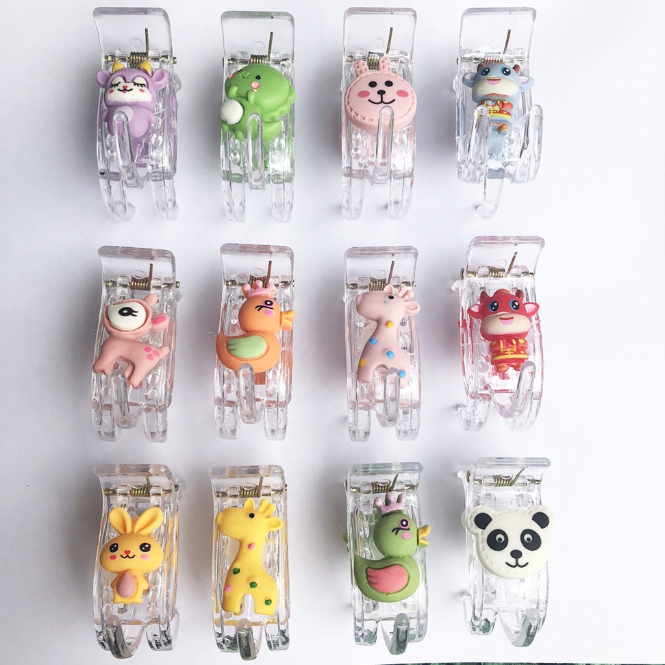 Kẹp càng cua (gấp tóc) 3 răng hoạt hình icon xinh xắn DTonline (ngẫu nhiên) THUNEW