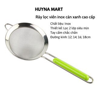 Ray lọc cháo và nước cốt inox cán nhựa xanh đường kính 14cm cao cấp- Gia dụng bếp