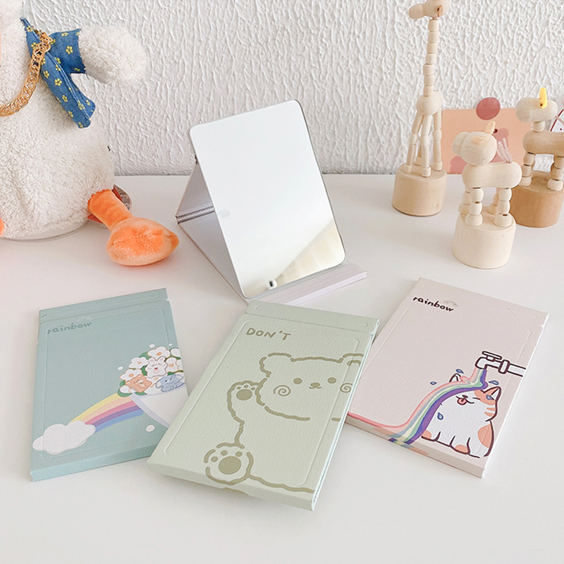 Gương Trang Điểm Gấp Gọn Tiện Dụng Phong Cách Hàn Quốc Xinh Xắn