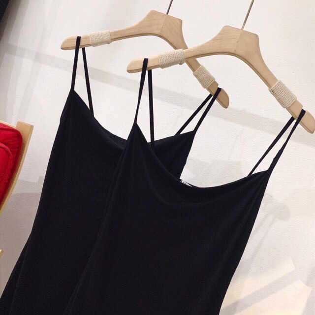 Váy hai dây maxi đen