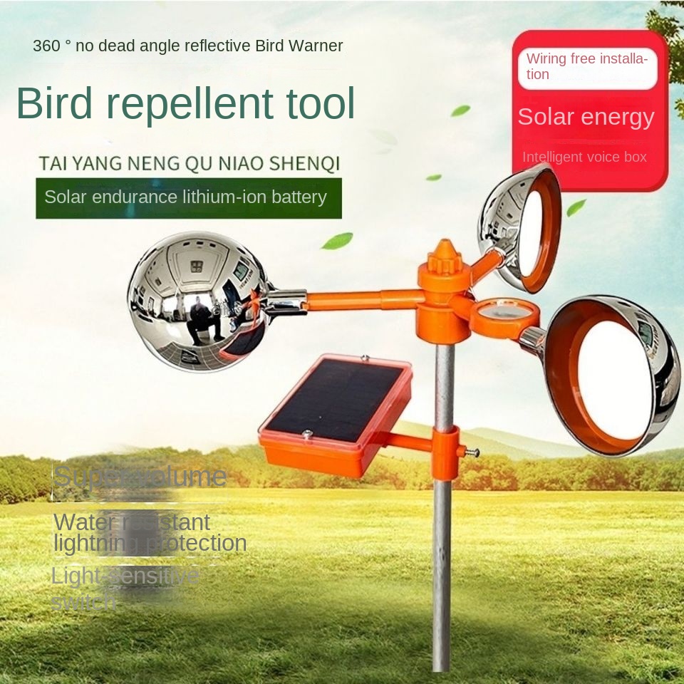 Thiết Bị Đuổi Chim Bằng Giọng Nói Sử Dụng Năng Lượng Mặt Trời Chống Gió Chống Mưa