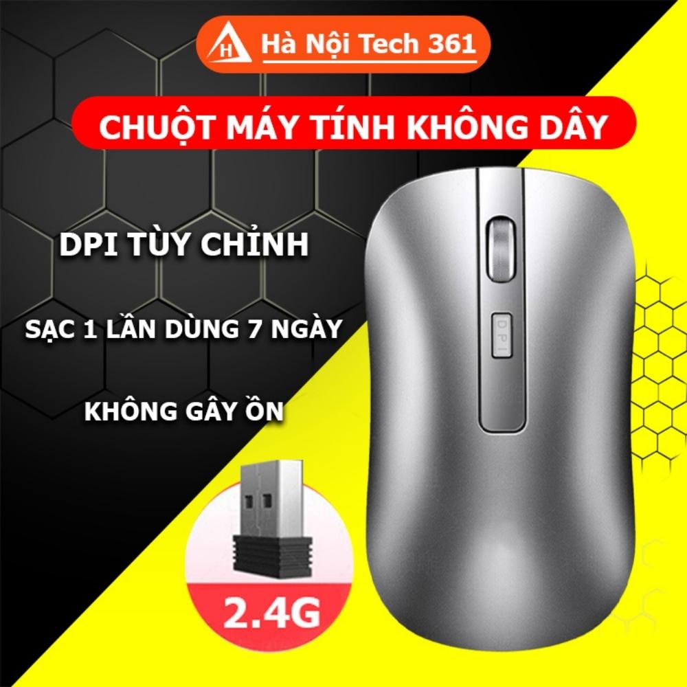 Chuột máy tính không dây dùng sạc pin thông minh với 3 chế độ chỉnh độ nhạy A8