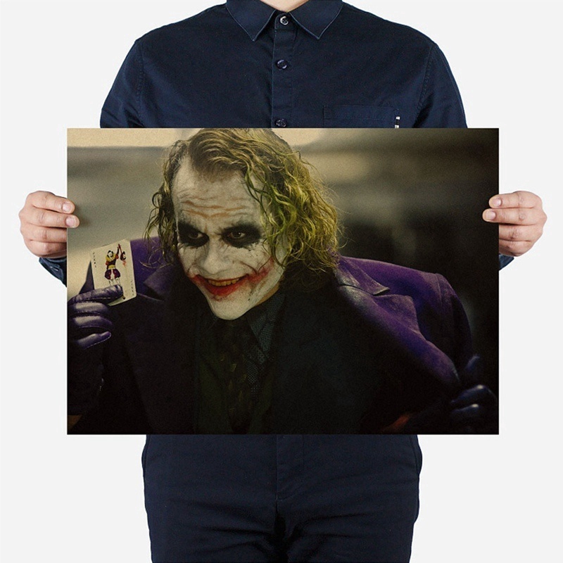 Tấm áp phích treo chuyên dùng để trang trí tường hình joker phim the joker kích thước 51x35cm