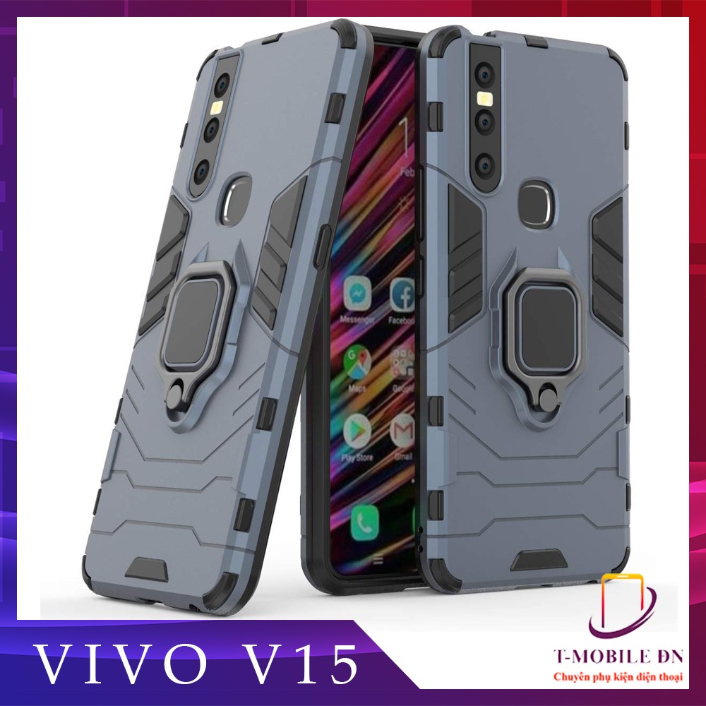 Ốp lưng Vivo V15,🔥FREESHIP🔥Ốp iron man chống sốc kèm nhẫn iring chống xem video bảo vệ camera cho Vivo V15