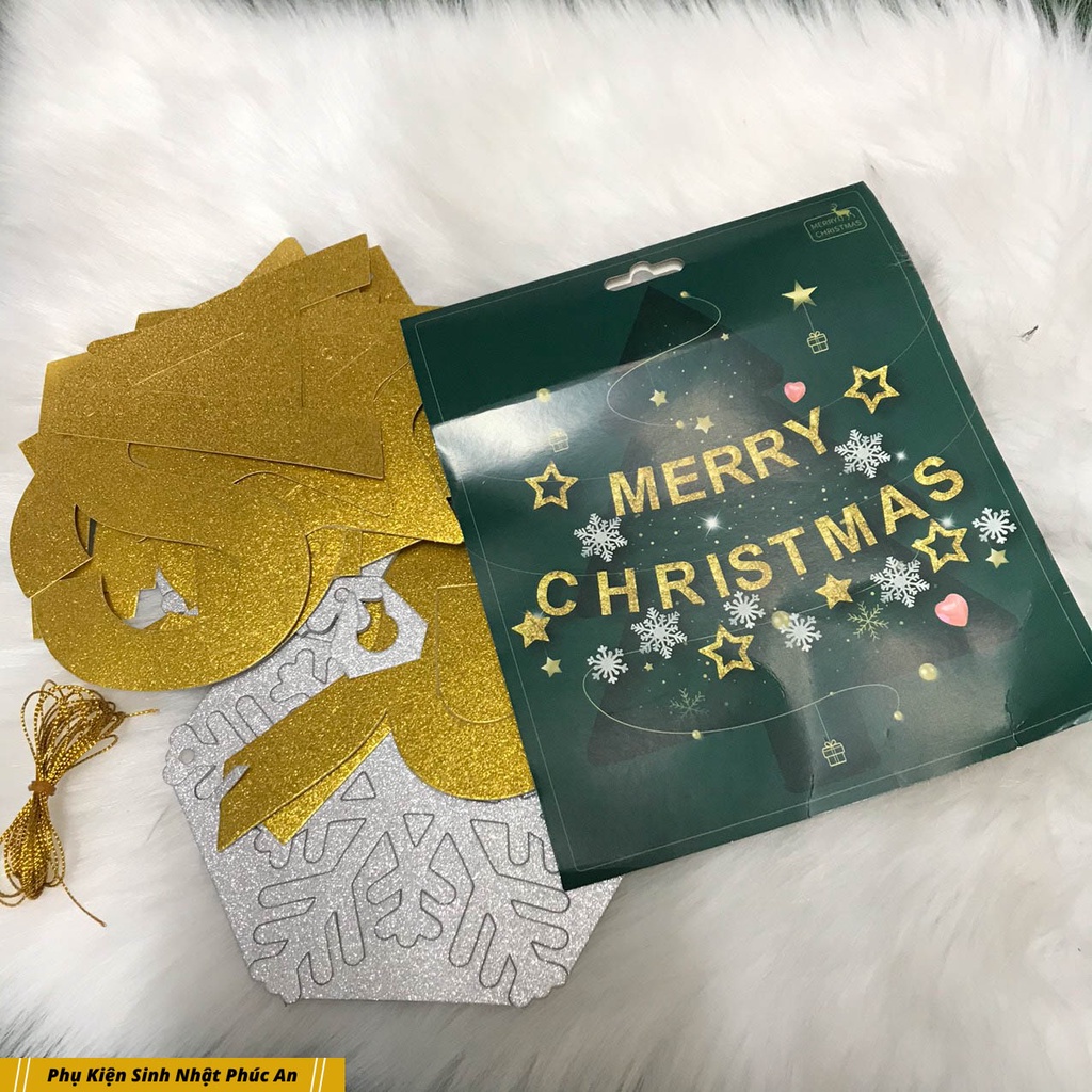 Dây Chữ Merry Christmas Dạng Chữ Kiểu Trang Trí Giáng Sinh Noel (Đã Kèm Dây Treo)