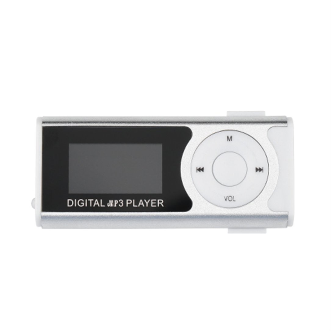 Máy nghe nhạc MP3 mini cổng USB có màn hình LCD hỗ trợ đèn LED và thẻ nhớ TF 16GB