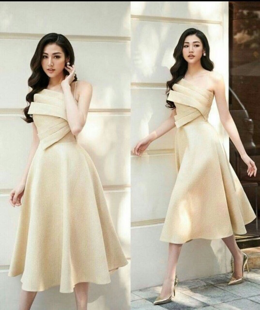 Đầm coè xếp ngực