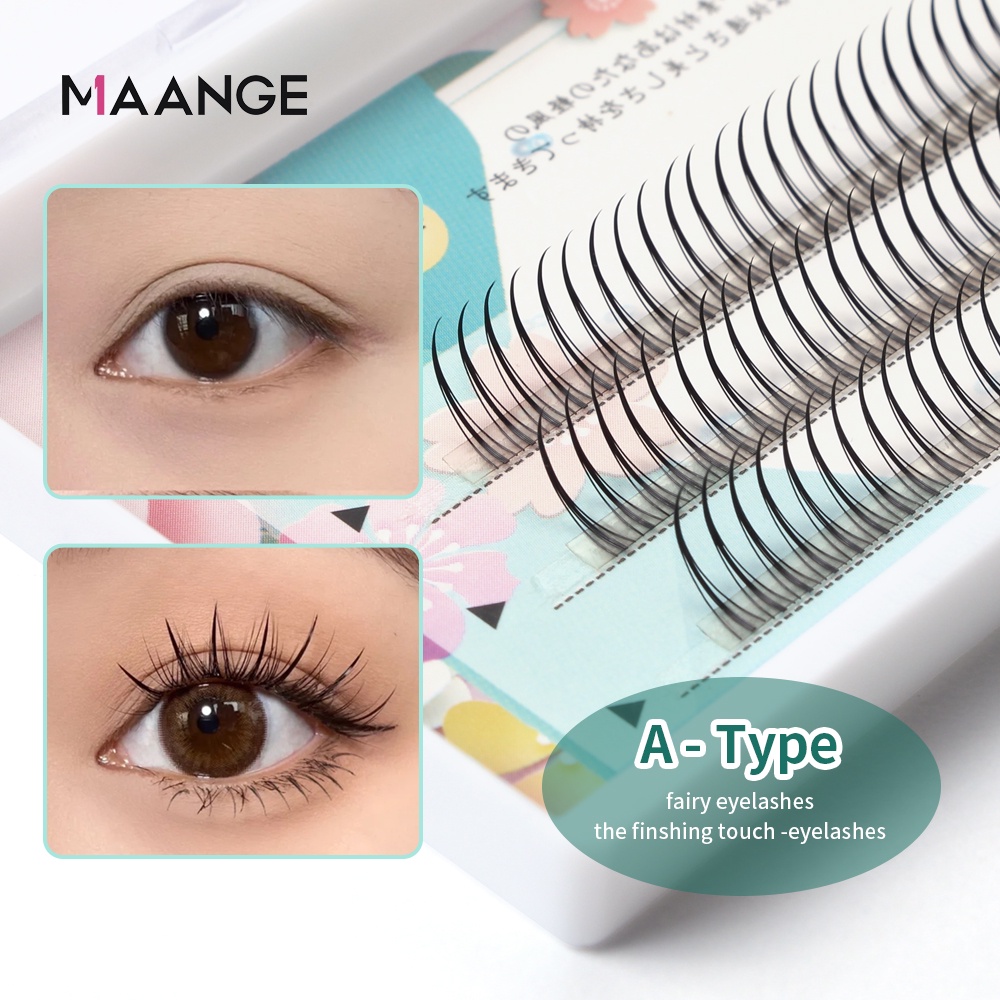 Lông mi giả MAANGE 11mm dáng chữ A phong cách cổ tích Hàn Quốc