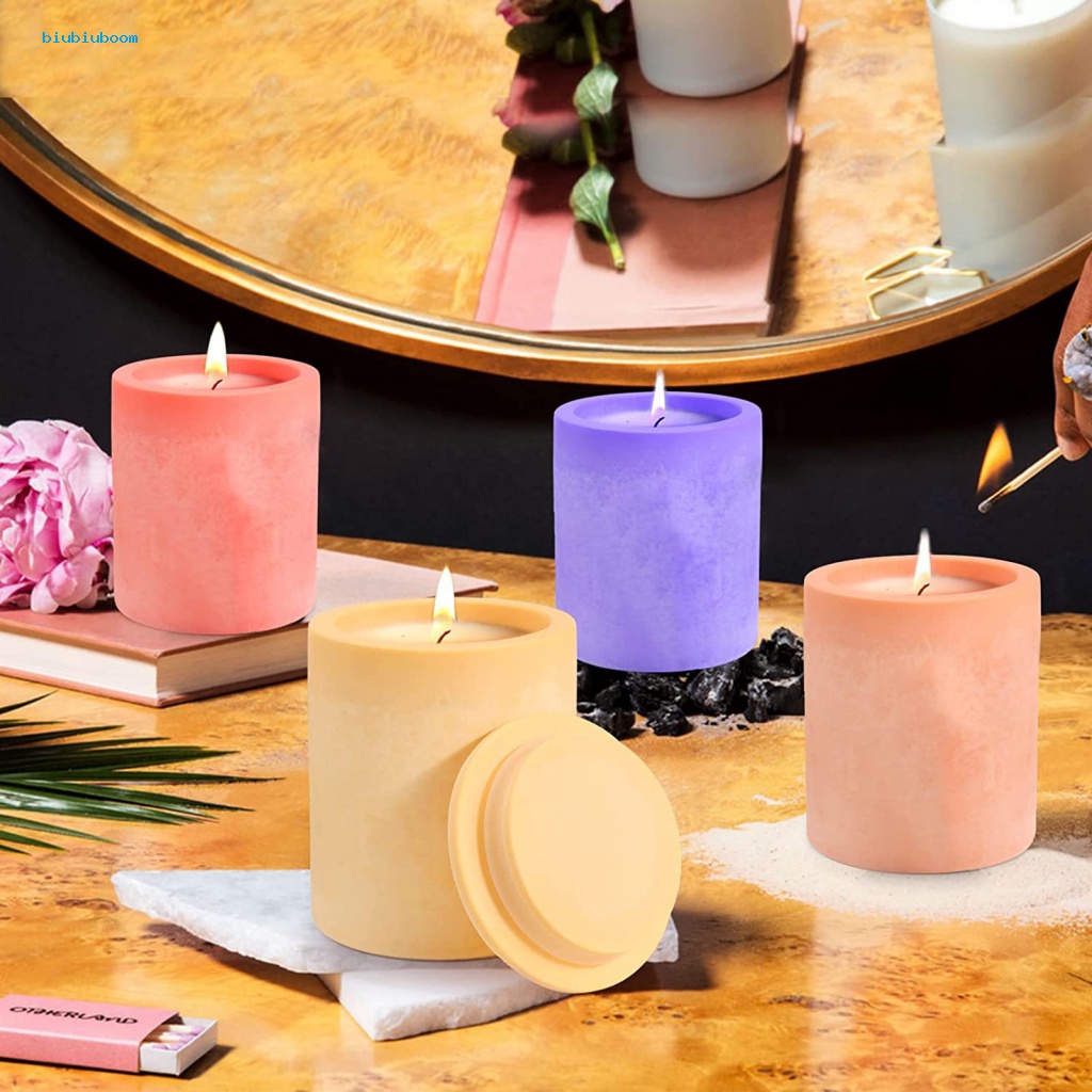 Khuôn Silicone Làm Lọ Nến Hình Trụ Đa Năng Tiện Dụng