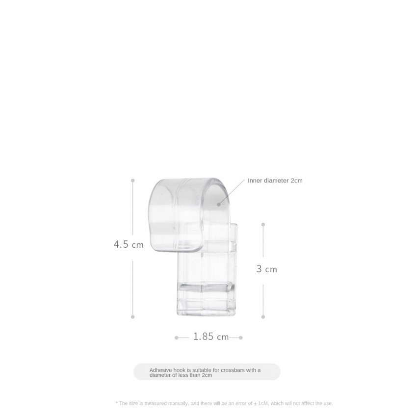 Set 4 móc treo khăn / dụng cụ đánh răng bằng nhựa trong suốt đa năng phong cách Nhật Bản