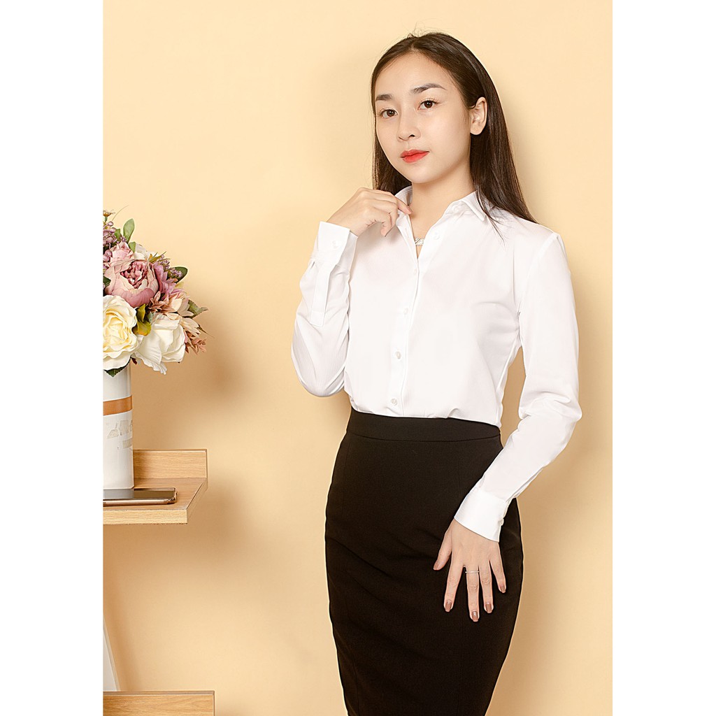 Áo sơ mi nano Regular dài S562 NỮ TNG