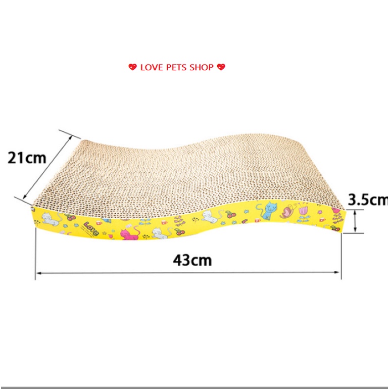 BÀN CÀO MÓNG CHO MÈO HÌNH LƯỢN SÓNG - LOVE PETS SHOP