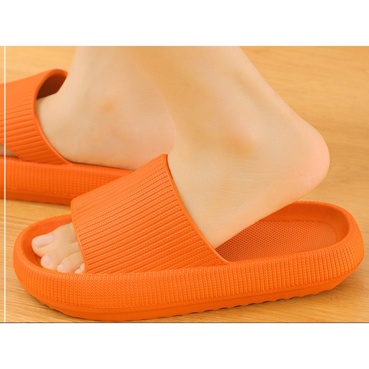 dép unisex quai ngang thời trang ulzang tao bao cực hot bánh mỳ độn đế 5cm siêu mềm siêu êm size 40/41 42/43 44/45