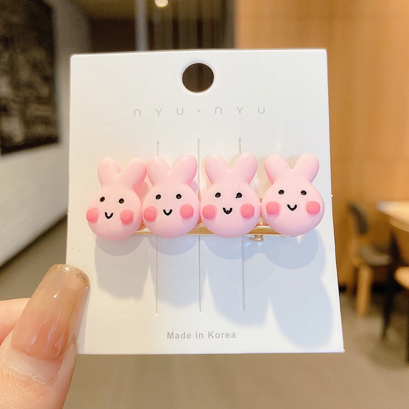 Kẹp tóc hình chú thỏ mặt trăng dễ thương thời trang cho bé 2021