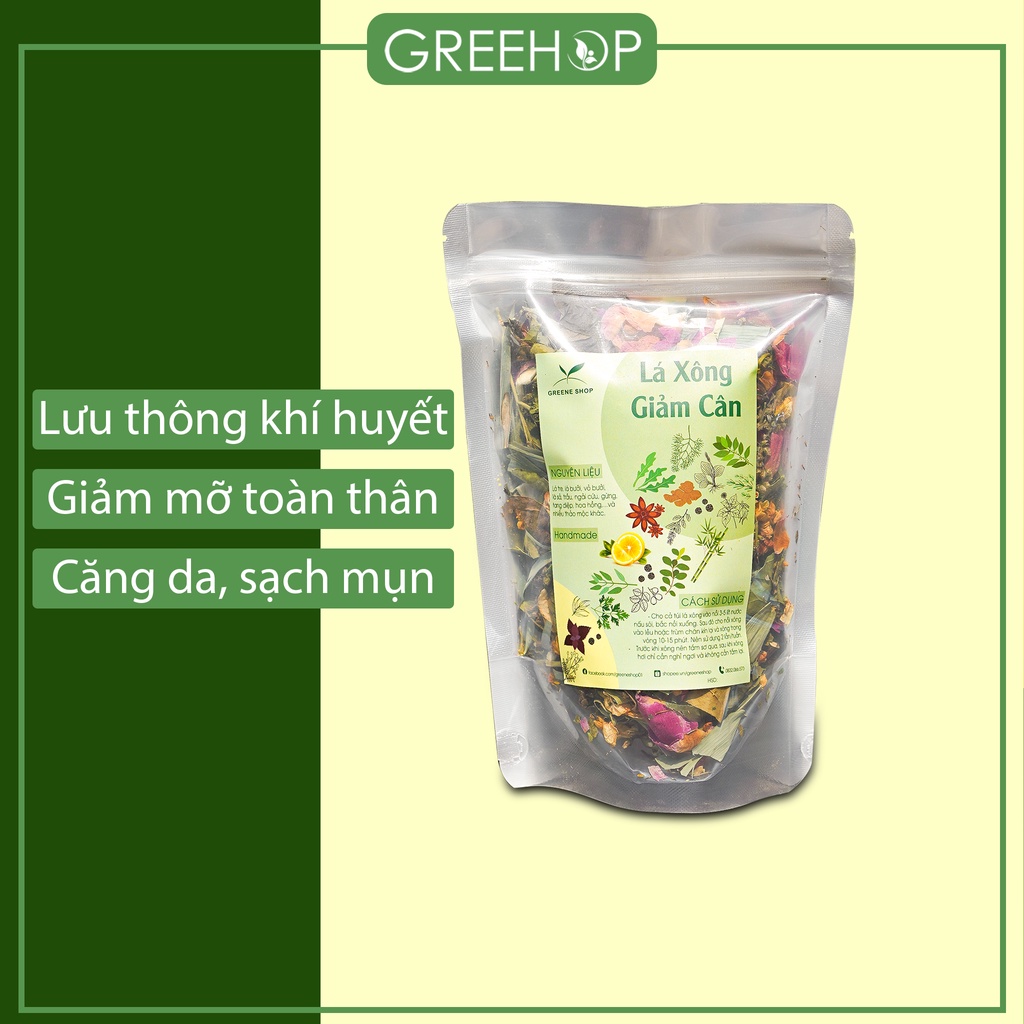 Lá xông giảm cân thảo mộc Greene (Handmade)