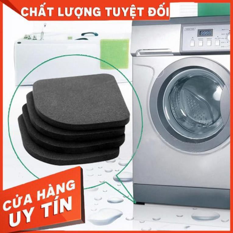 Set 4 miếng lót chống rung lắc, va đập, trơn trượt cho máy giặt, tủ lạnh, bàn ghế, thiết bị điện cực kì tiện lợi