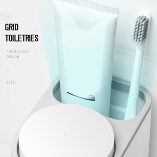 Toothbrush holder with 2 convenient bathroom wall stickers