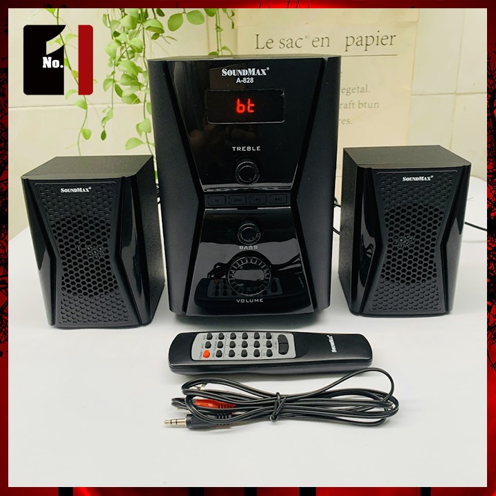 Loa Máy Tính Bluetooth Mini Để Bàn 2.1 SOUNDMAX A828 Loa Vi Tính Laptop Âm Thanh Hay Bass Lớn Có Dây