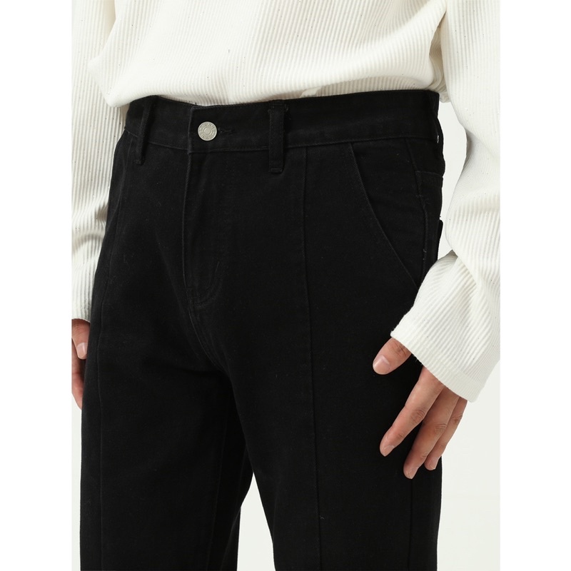 Quần Bò đen khoá gối