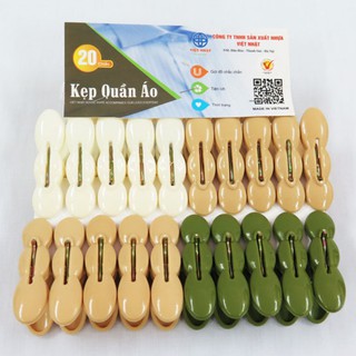Túi 20 Kẹp Quần Áo Việt Nhật Nhựa