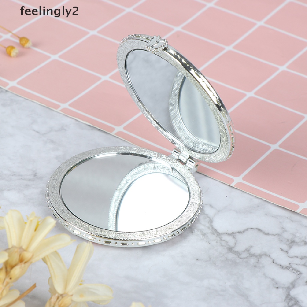 Gương Trang Điểm Hai Mặt Mini Dạng Gập Phong Cách Vintage
