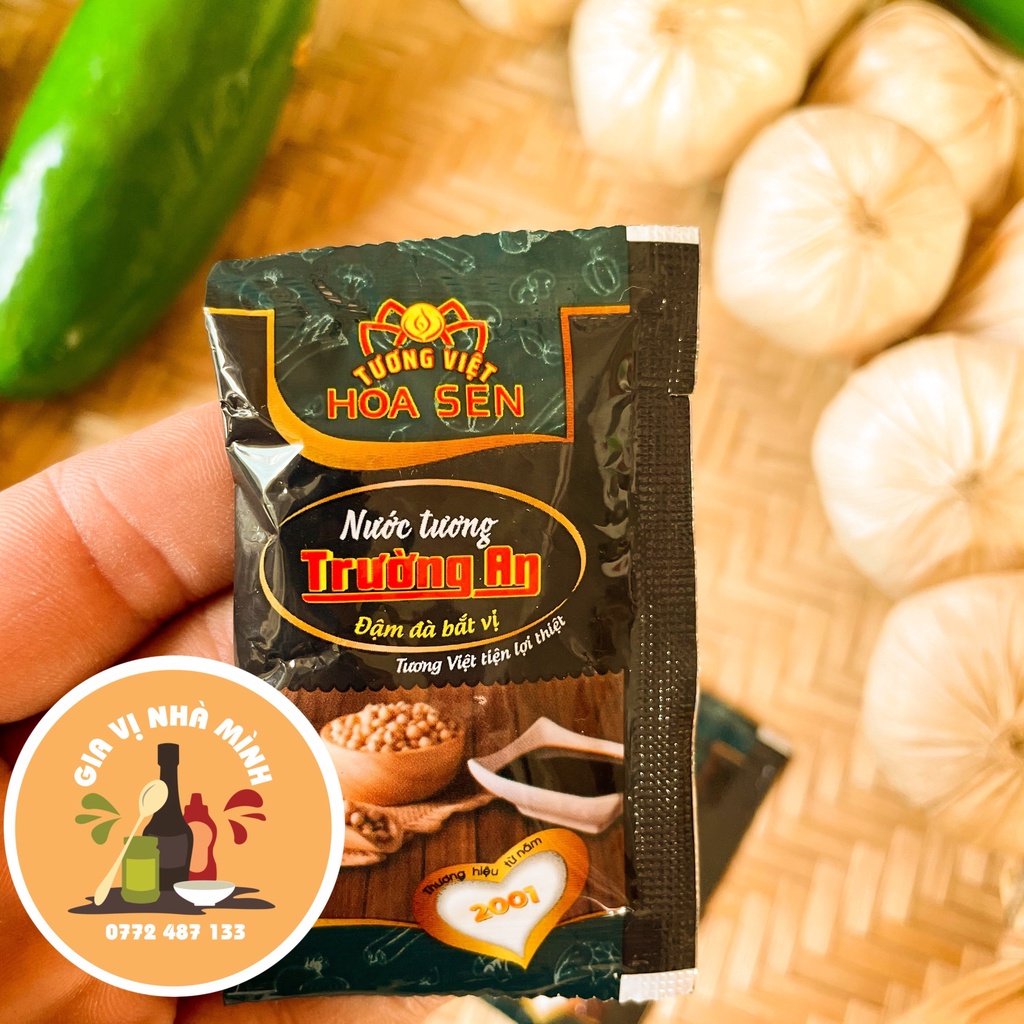 NƯỚC TƯƠNG DẠNG GÓI MÀU HOA SEN 10GR/100GÓI/LÓC