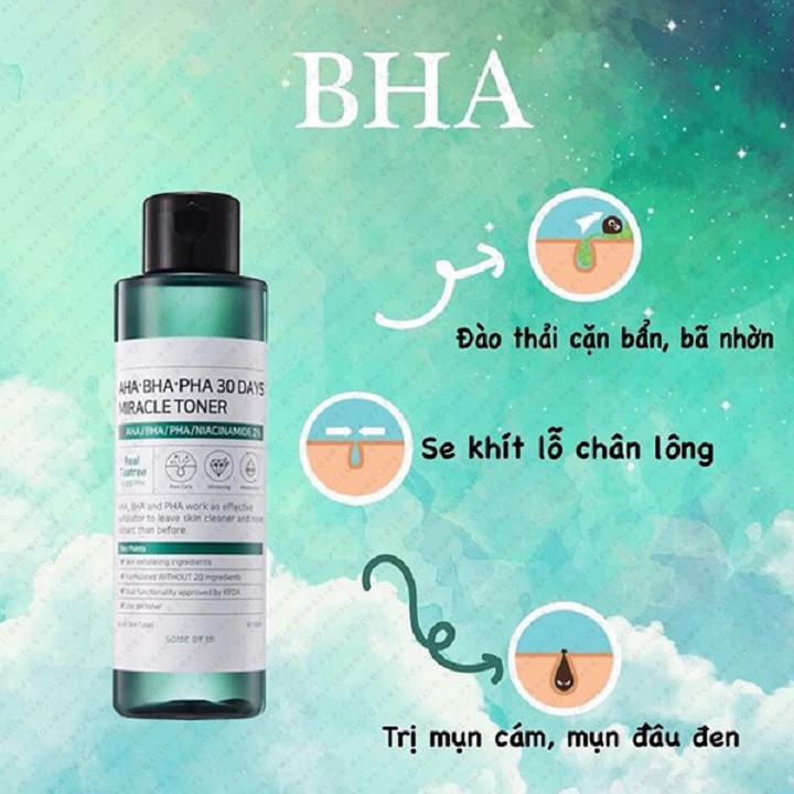 Nước Hoa Hồng Giảm Mụn Some By Mi AHA BHA PHA 30 Days Miracle Toner 150ml | BigBuy360 - bigbuy360.vn