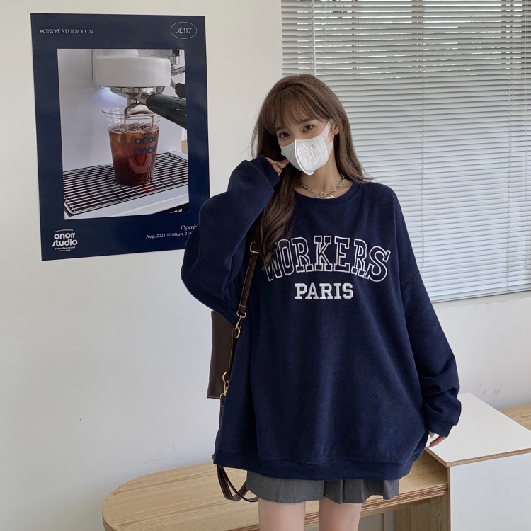 IELGY    Áo Hoodie Dáng Rộng Không Tay In Chữ Phong Cách Hàn Quốc Cho Nữ