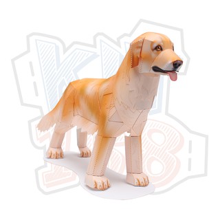 Mô hình giấy động vật Chó Golden