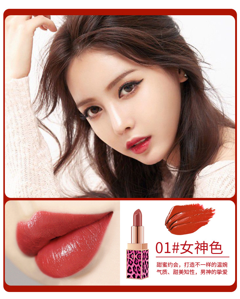 (Hàng Mới Về) Son Môi Dưỡng Ẩm Lâu Trôi Thiết Kế Vỏ Họa Tiết Da Báo | BigBuy360 - bigbuy360.vn