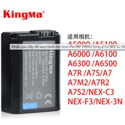 Pin FW50 cho các dòng máy ảnh sony A6000, A6300,.. các dòng nex,...