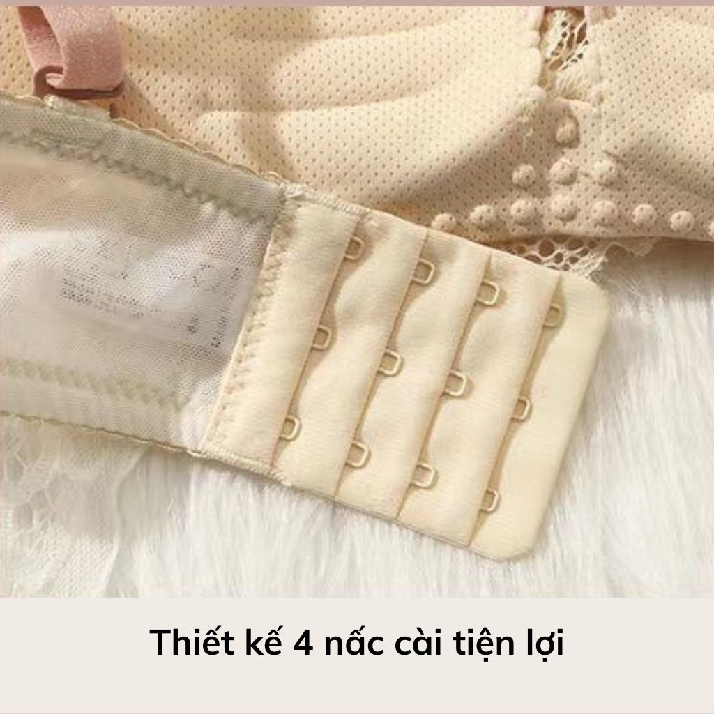 Áo ngực nữ ren không gọng đệm mút bàn tay nâng đỡ ngực tạo khe sexy gợi cảm và quyến rũ DOPICO A5464