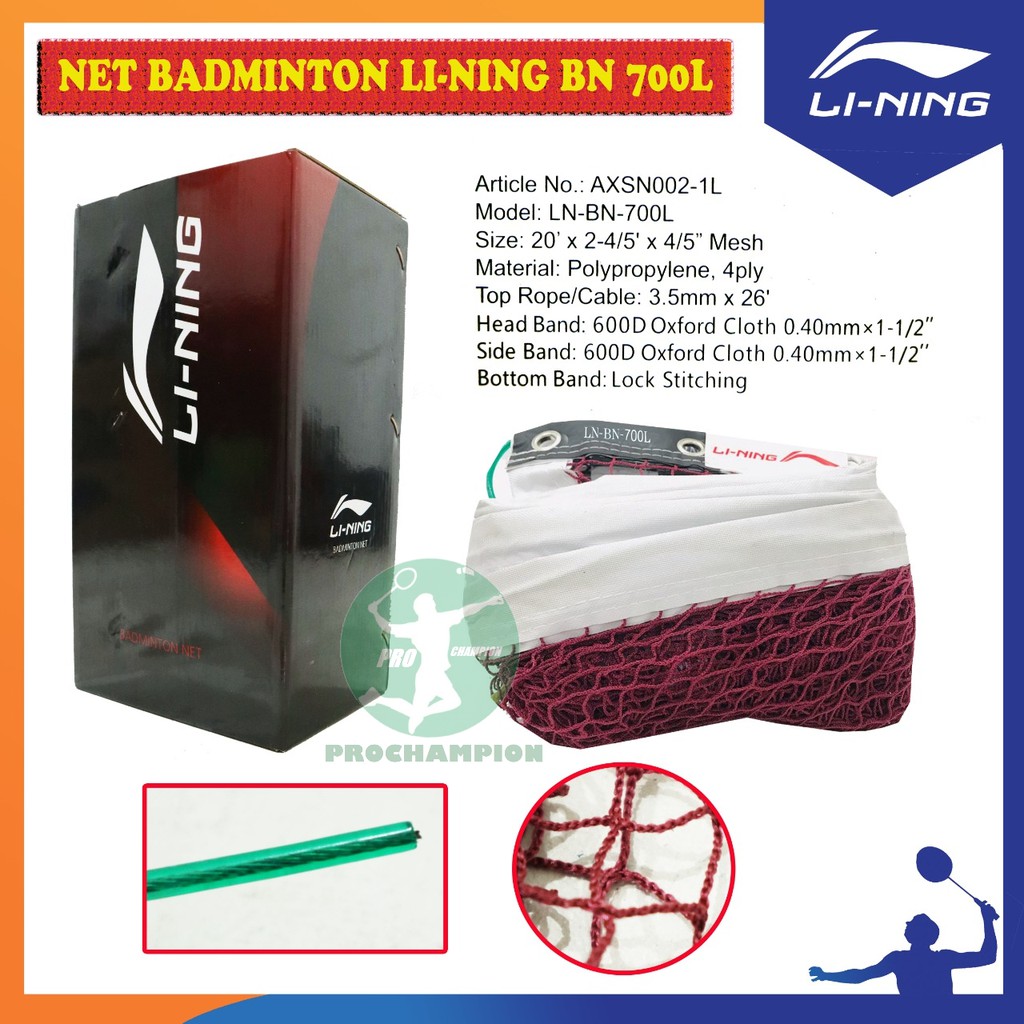 Lưới Chơi Cầu Lông Bn 700 L Chuyên Dụng Chất Lượng Cao