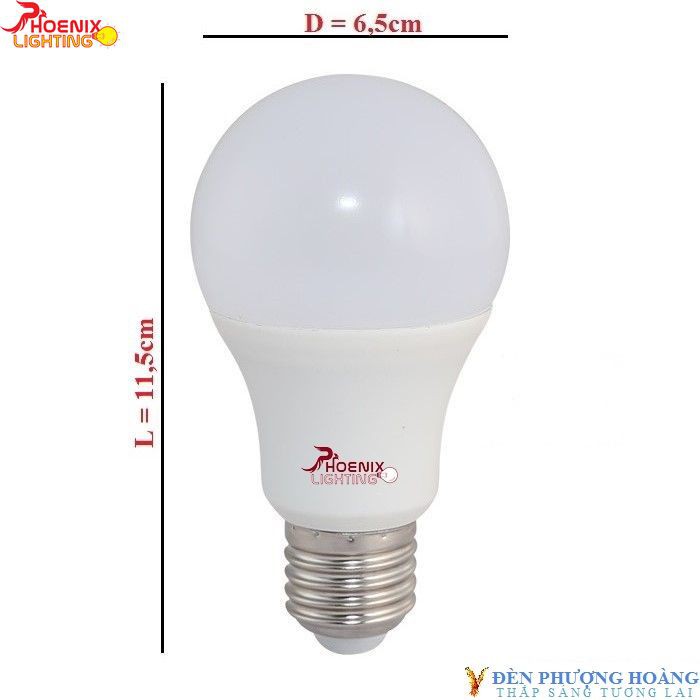 BÓNG ĐÈN LED BÚP TRÒN 12W TRẮNG/VÀNG - Đèn Phượng Hoàng