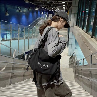 Túi Đeo Chéo SIMPLE BAG Canvas Unisex (Trắng/Đen)