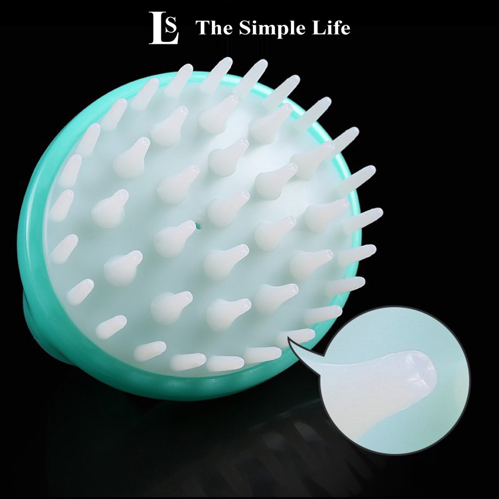 Lược gội đầu silicon, bàn chải gội đầu massage, giảm stress, ngăn ngừa và kích thích mọc tóc cao cấp [CHÍNH HÃNG]