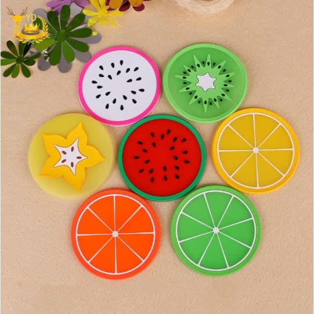 Đế Lót Ly silicone Hình Trái Cây Dễ Thương Kích Thước 9cm