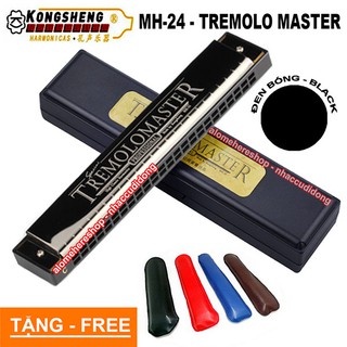 Kèn Harmonica Kongsheng Tremolo Master 24 lỗ key C Đen Bóng