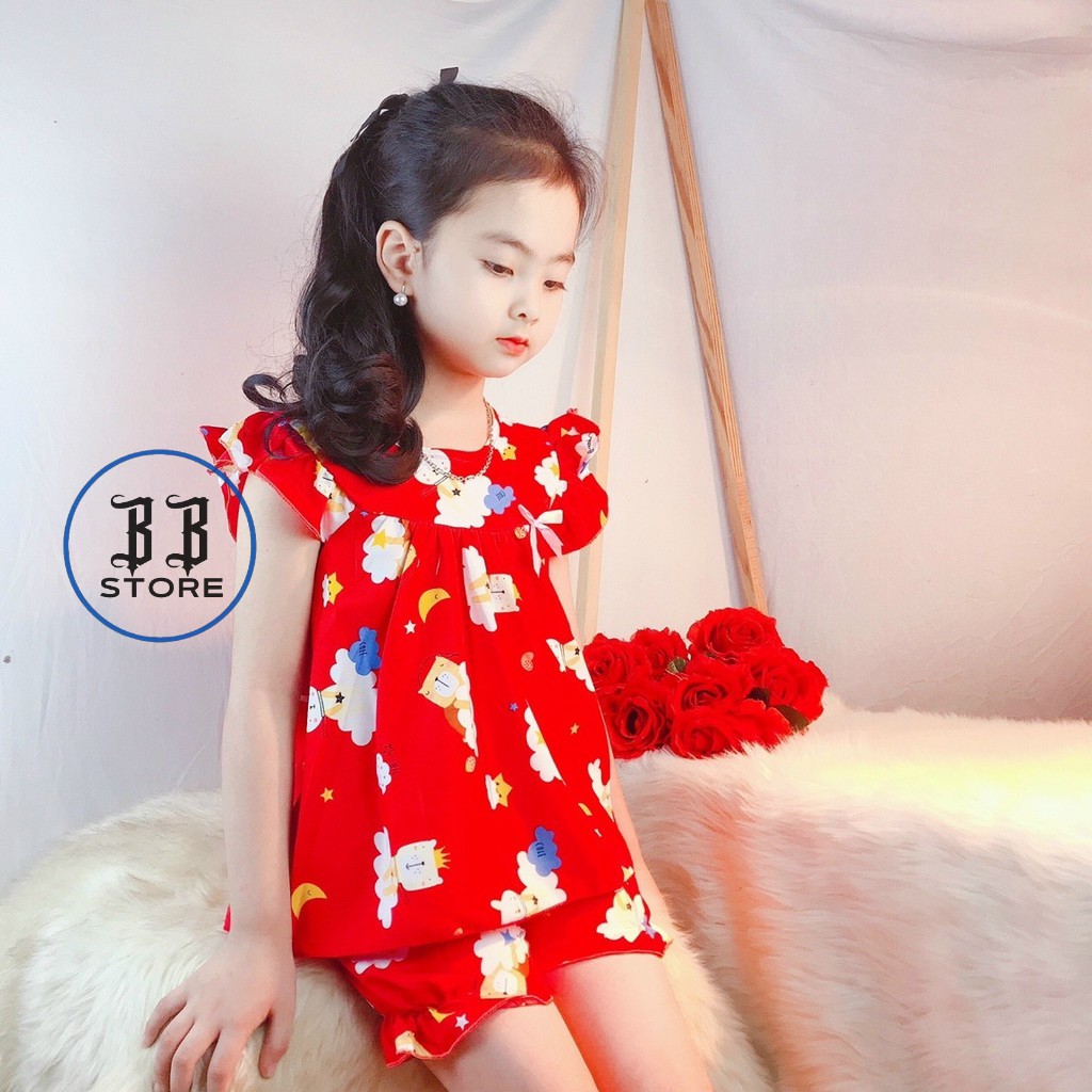 Pijama cho bé, Bộ bé gái mùa hè xinh xắn mát mỏng