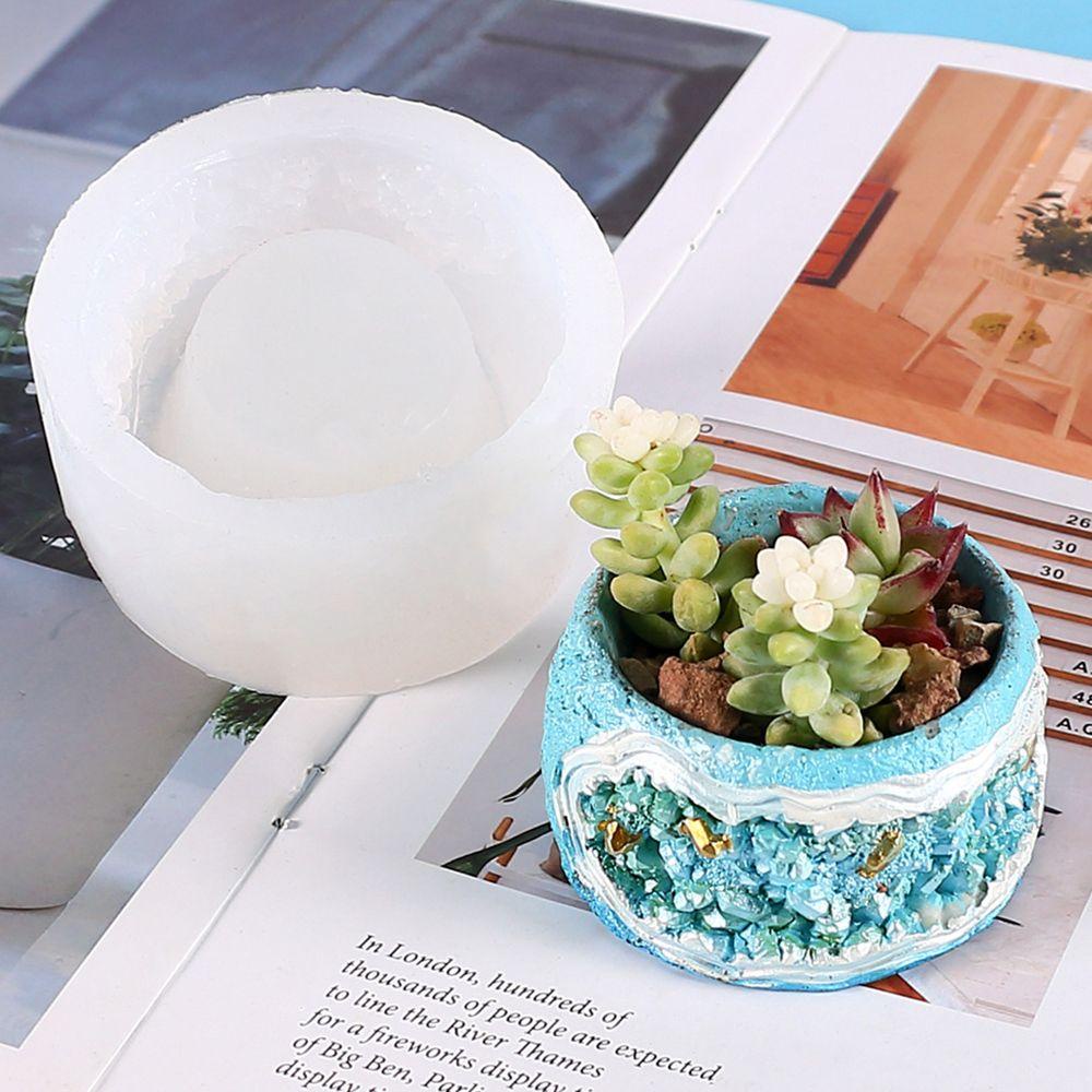 GOGOUP Khuôn Silicone Làm Chậu Hoa / Nến Bằng Resin Độc Đáo DIY