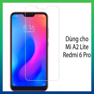 Kính cường lực Xiaomi Redmi 6 Pro / Mi A2 Lite trong suốt không full