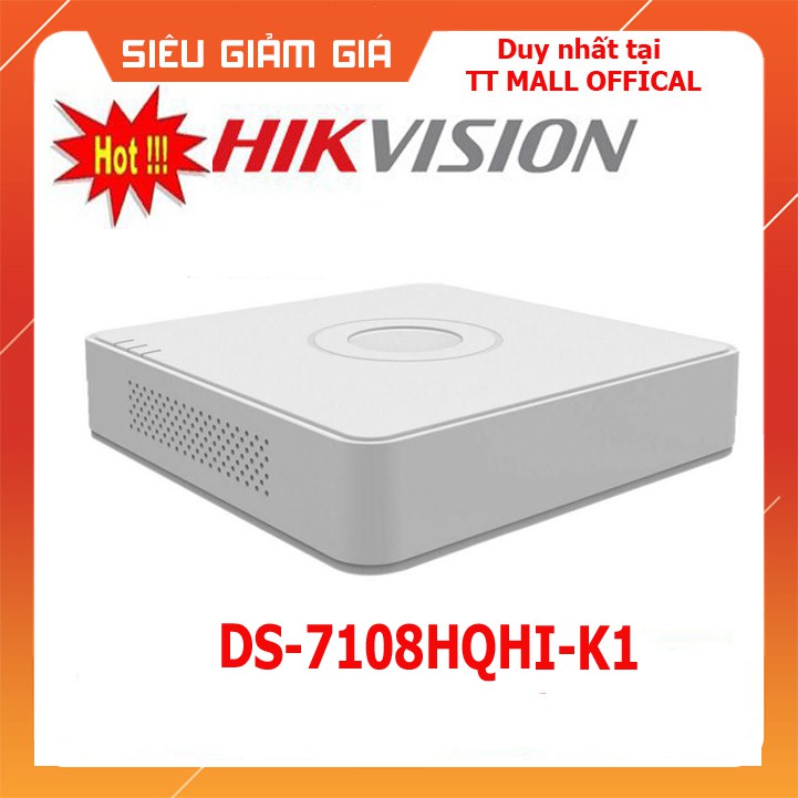 {GÍA SỐC}ĐẦU GHI HDTVI 8 KÊNH HIKVISION DS-7108HQHI-K1 (TURBO HD 4.0) - HÀNG CHÍNH HÃNG