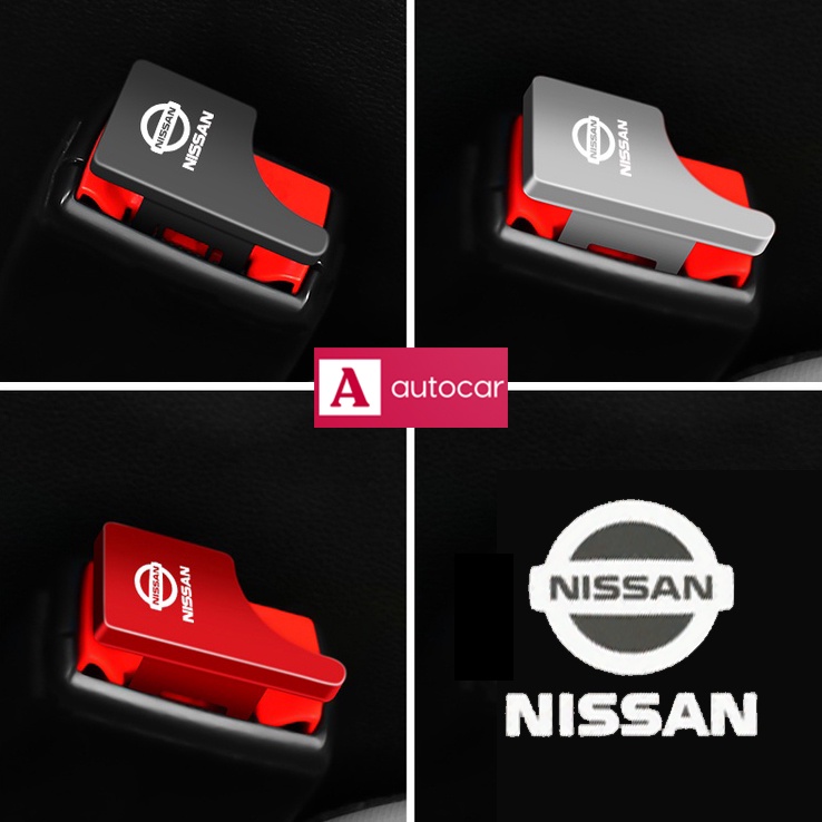 Chốt Khóa Dây Đai An Toàn Bằng Hợp Kim Nhôm Cho Xe Hơi Nissan J10 X-trail Qashqai Juke Leaf Micra Note Patrol