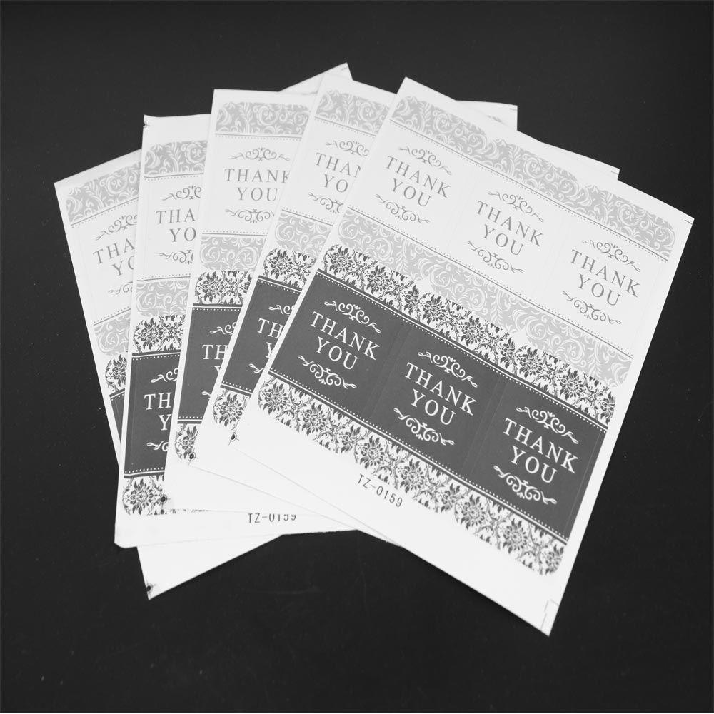 PEWANY Nhãn Dán Trang Trí Hộp Bánh Tự Dính Họa Tiết Chữ Thank You Kiểu Vintage Sáng Tạo