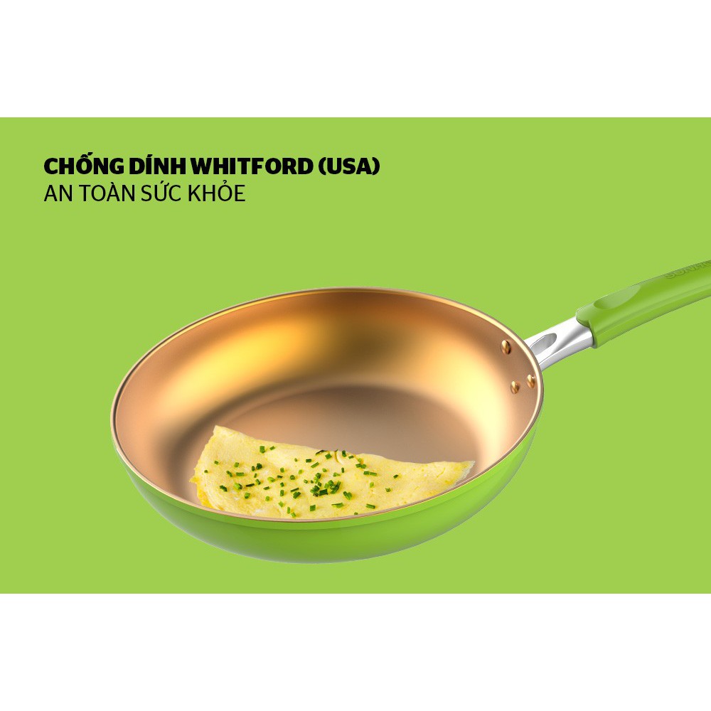 Cặp chảo chống dính đáy từ SUNHOUSE SHG112026MGC
