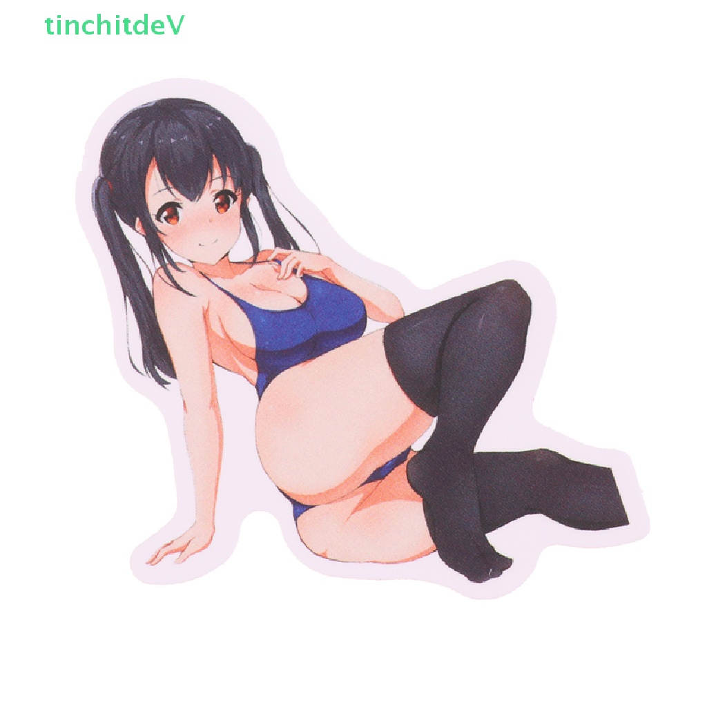 Bộ 50 Miếng Dán Trang Trí Laptop / Điện Thoại / Ván Trượt / Xe Hơi Hình Cô Gái Anime Gợi Cảm