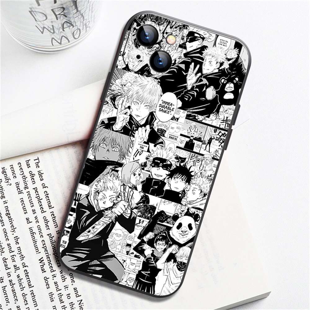 Ốp ip Anime jujutsu kaisen manga Chibi cho Iphone 6 7 8 Plus 11 12 13 Pro Max X Xr BLUJGJO0016