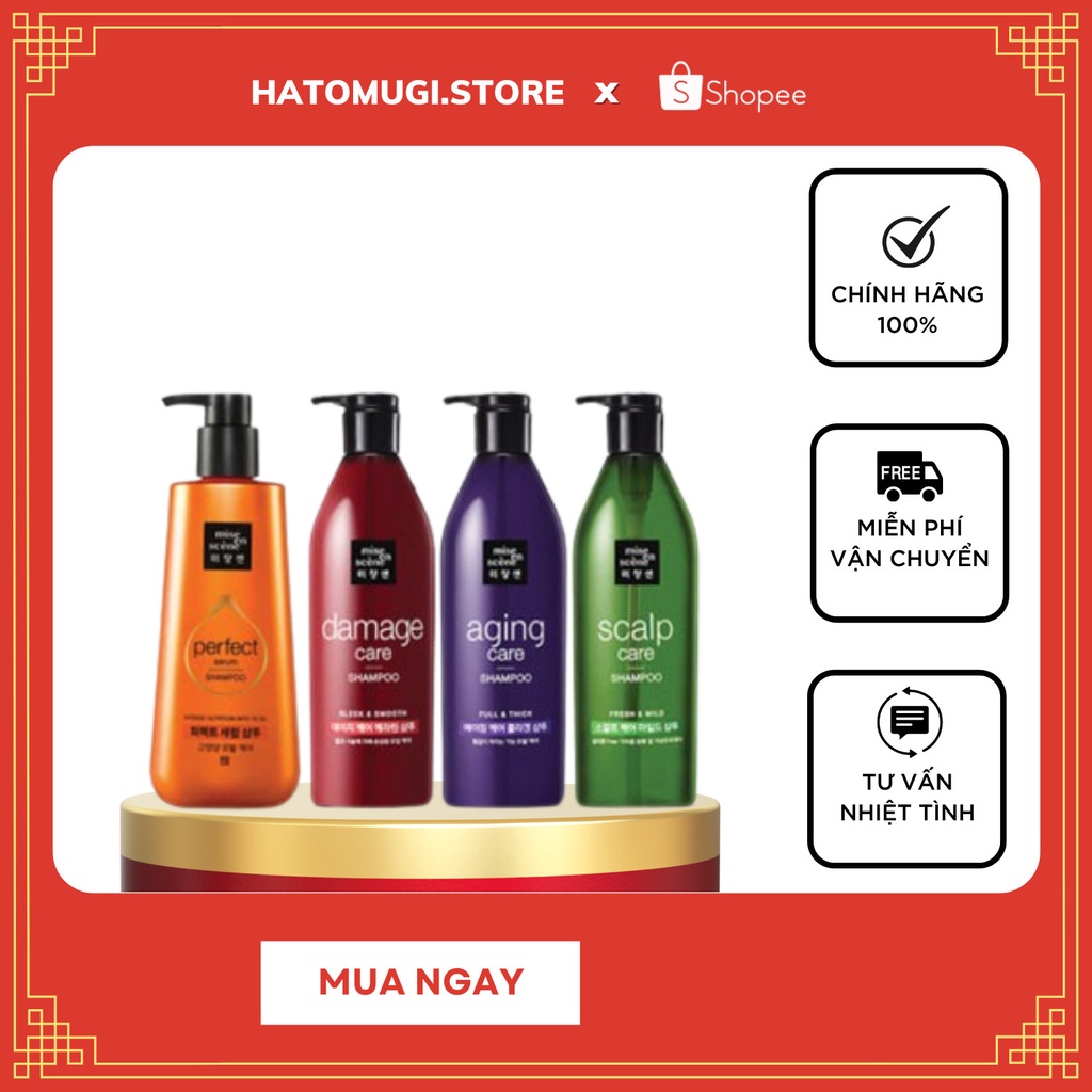 Dầu Gội Xả [Tóc Mượt 100%-Hàng AUTH] Dầu gội xả Mise En Scene Perfect Hair 680 ml