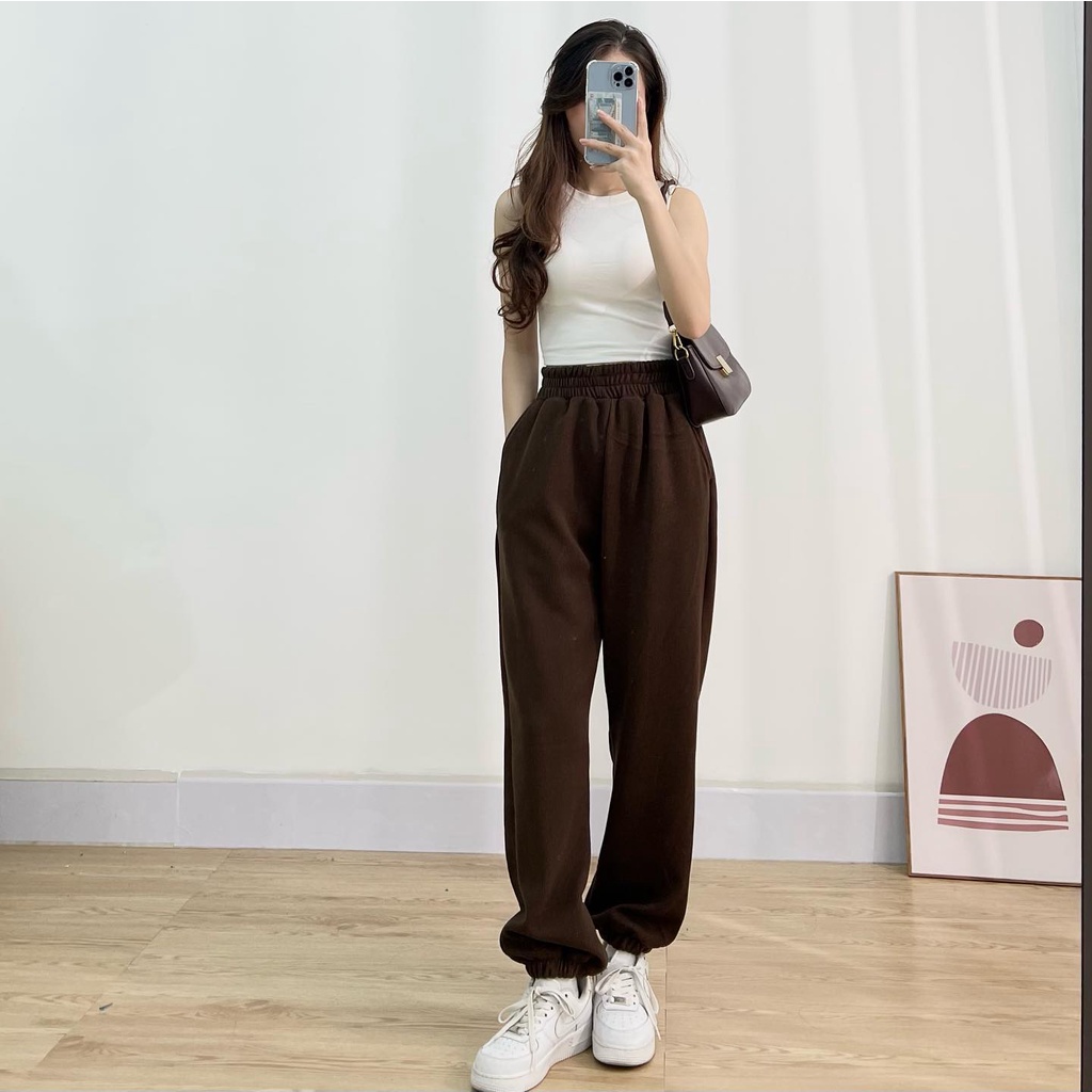 Quần jogger  tăm len bo chun hàng quảng châu Miho house